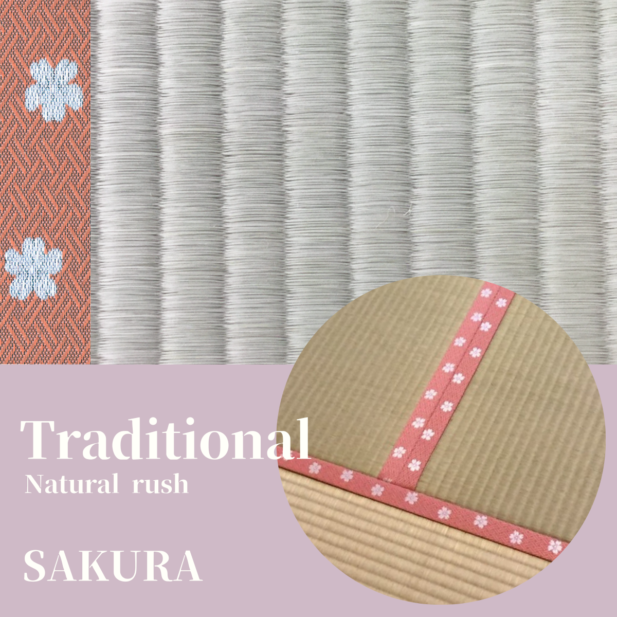 Material natural hierba Rush Mat tradicional Tatami japonés